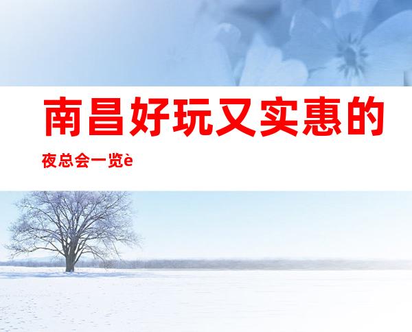 南昌好玩又实惠的夜总会一览表 – 南昌经开区商务KTV