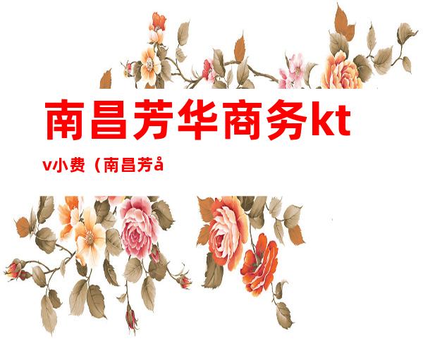南昌芳华商务ktv小费(南昌芳华ktv消费)