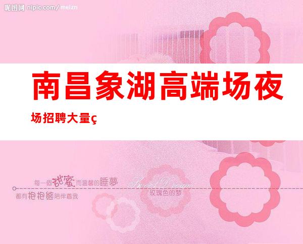 南昌象湖高端场夜场招聘 大量缺模特礼仪 来了就上 12-15