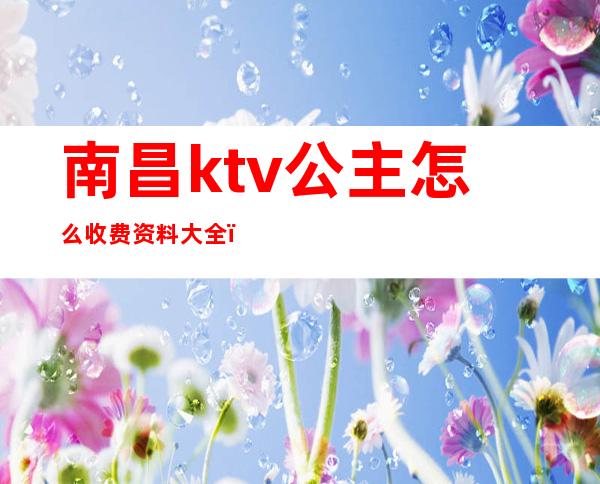 南昌ktv公主怎么收费资料大全（南昌哪些ktv有公主）