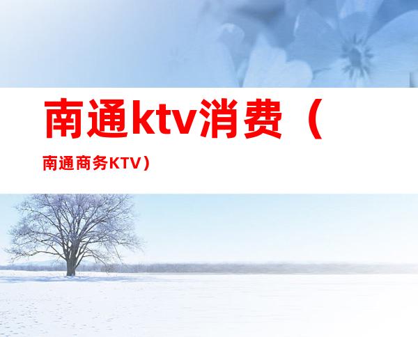 南通ktv消费(南通商务KTV)