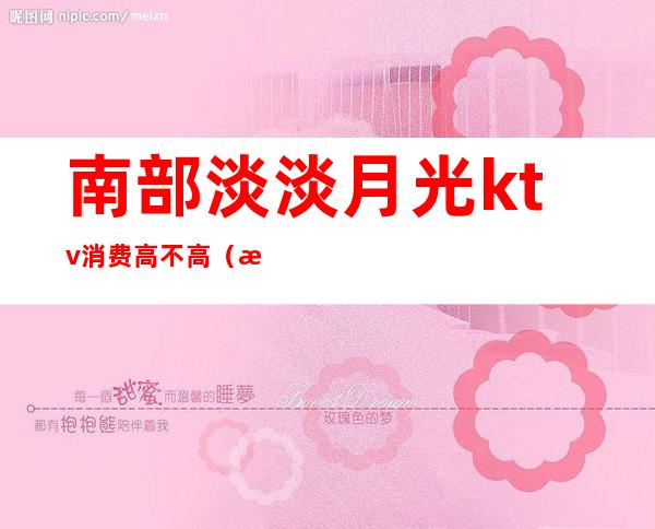 南部淡淡月光ktv消费高不高(淡淡月光KTV)