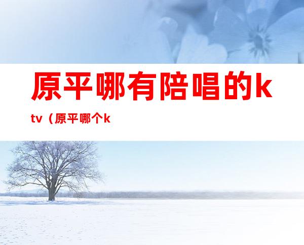 原平哪有陪唱的ktv(原平哪个ktv有公主啊)