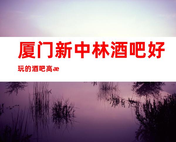 厦门新中林酒吧好玩的酒吧高档奢华场所