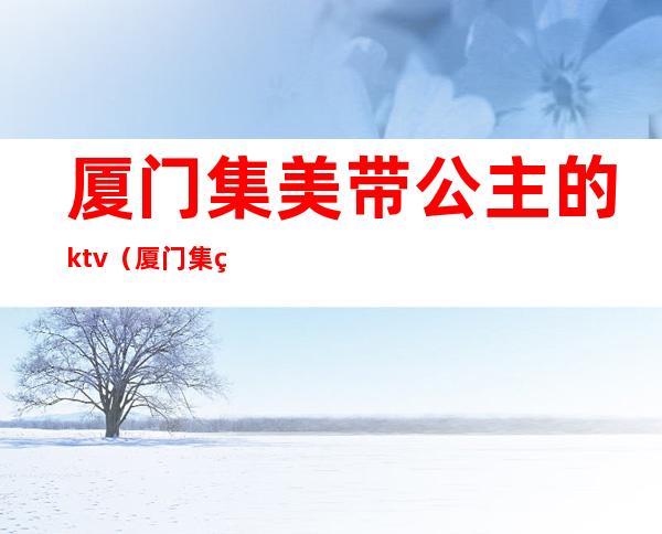 厦门集美带公主的ktv(厦门集美ktv哪家有公主)