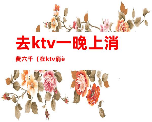 去ktv一晚上消费六千(在ktv消费七千多都干嘛了)