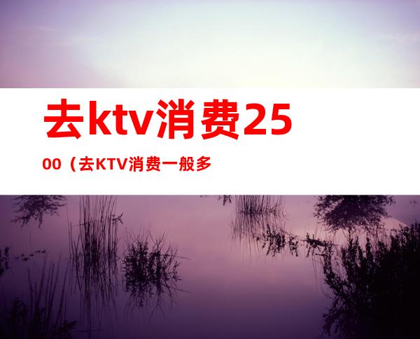 去ktv消费2500(去KTV消费一般多少钱)