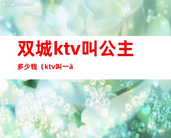 双城ktv叫公主多少钱（ktv叫一个公主多少钱）