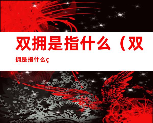 双拥是指什么(双拥是指什么组成)