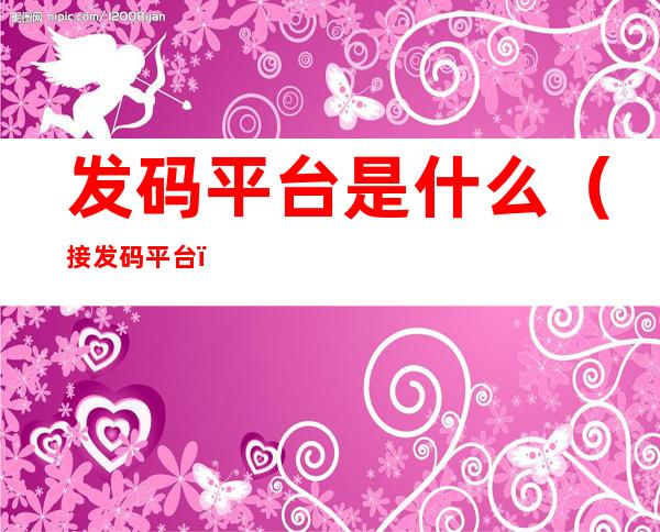 发码平台是什么(接发码平台)