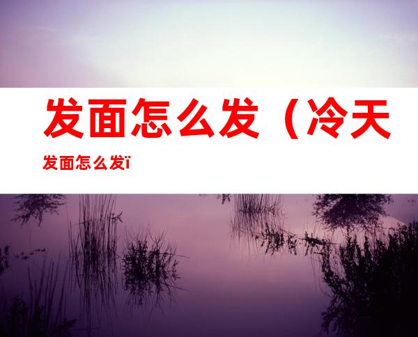 发面怎么发(冷天发面怎么发)