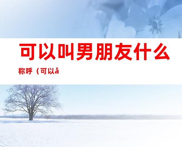 可以叫男朋友什么称呼(可以叫男朋友什么称呼好听)