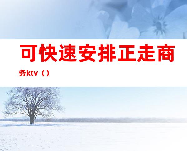 可快速安排正走商务ktv()