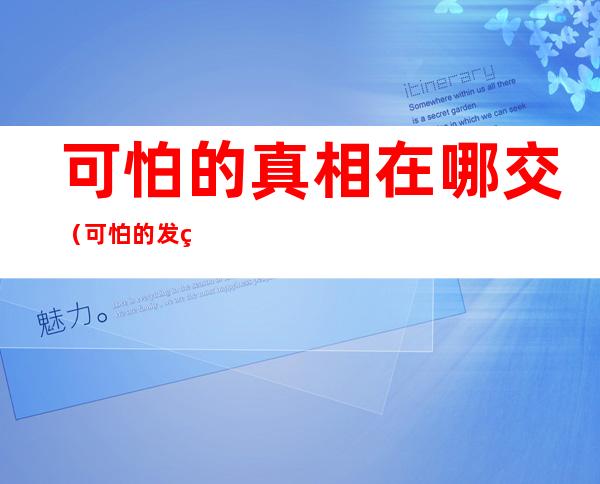 可怕的真相在哪交(可怕的发现在哪交)