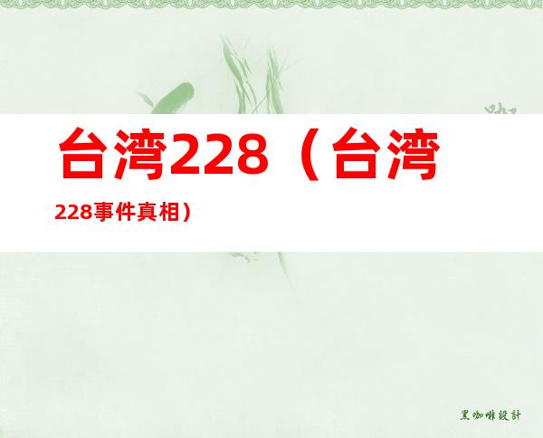 台湾228(台湾228事件真相)
