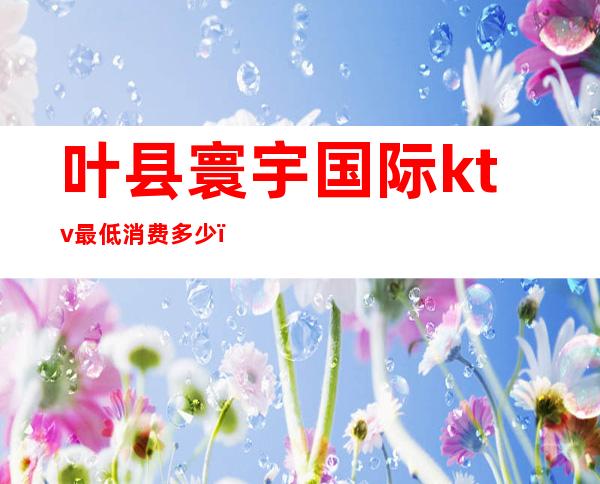 叶县寰宇国际ktv最低消费多少(叶县亿联ktv叫什么)