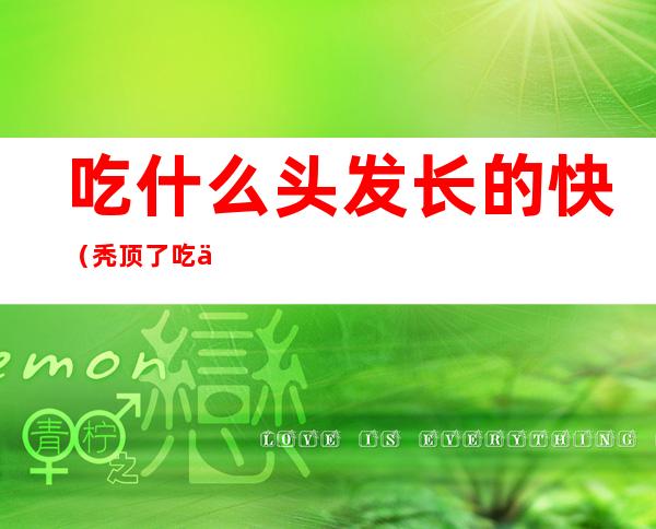吃什么头发长的快(秃顶了吃什么头发长的快)