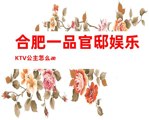 合肥一品官邸娱乐KTV公主怎么样,包厢酒水消费价格表。