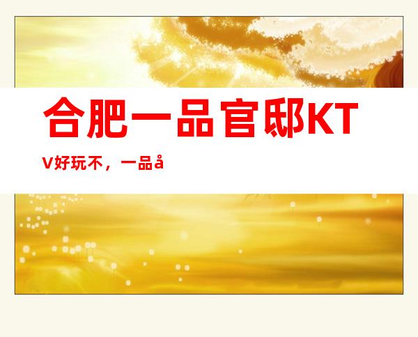 合肥一品官邸KTV好玩不,一品官邸KTV公主多少。