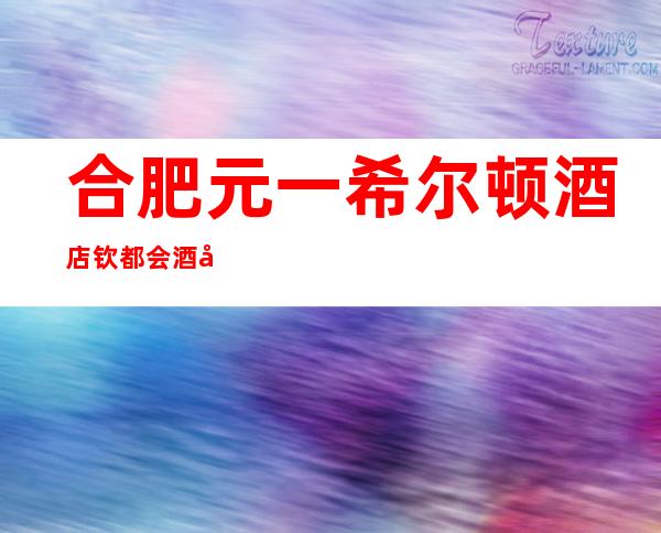 合肥元一希尔顿酒店钦都会酒吧夜夜笙歌，必去！