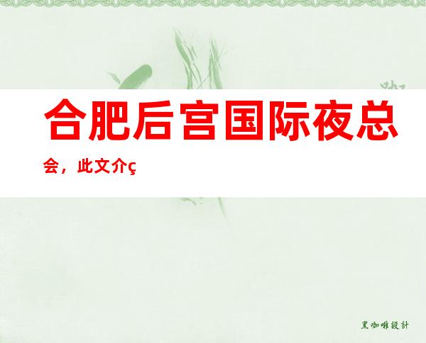 合肥后宫国际夜总会,此文介绍这家店详情让你少踩坑