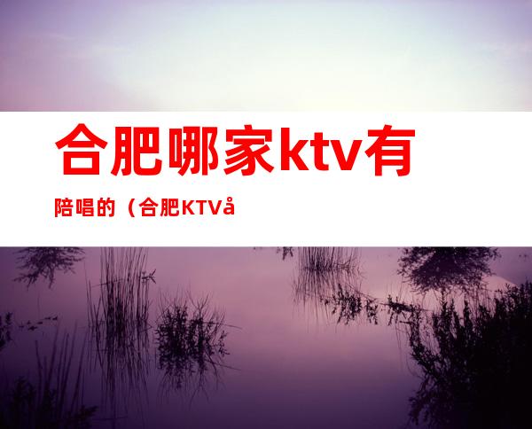 合肥哪家ktv有陪唱的（合肥KTV唱歌）