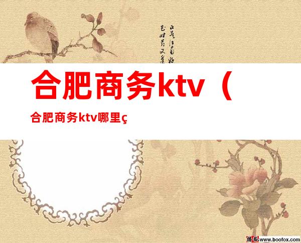 合肥商务ktv（合肥商务ktv哪里生意好）