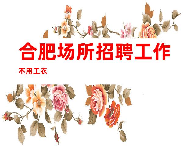 合肥场所招聘 工作 不用工衣