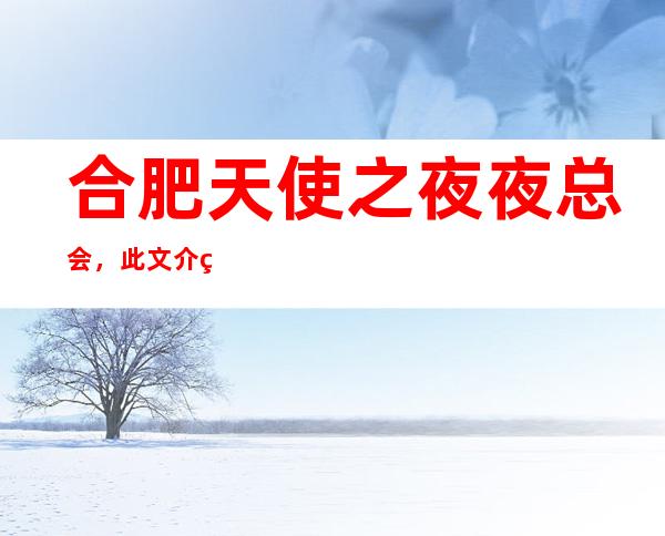 合肥天使之夜夜总会,此文介绍这家店详情让你少踩坑