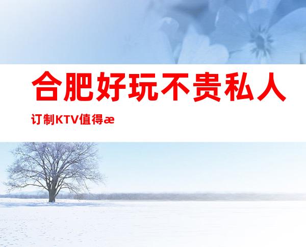 合肥好玩不贵私人订制KTV值得推荐,档次高酒水便宜。