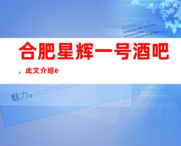 合肥星辉一号酒吧,此文介绍这家店详情让你少踩坑