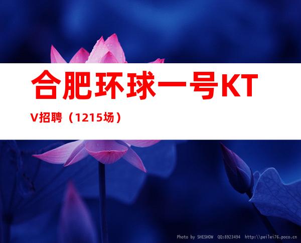合肥环球一号KTV招聘(12+15场)待遇好无订房任务