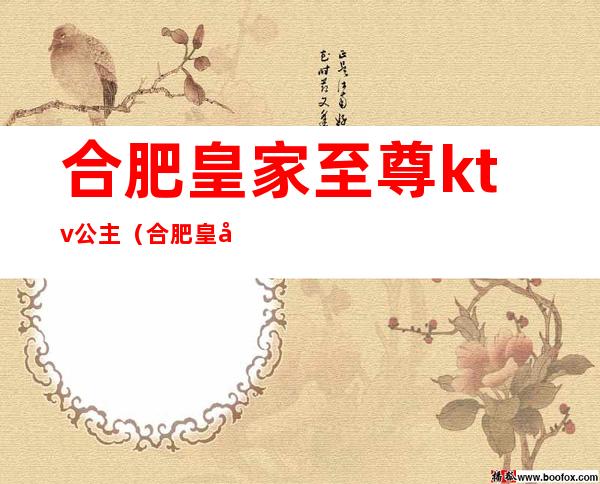 合肥皇家至尊ktv公主(合肥皇家至尊娱乐会所)