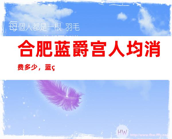 合肥蓝爵宫人均消费多少,蓝爵宫有没有畅饮活动?