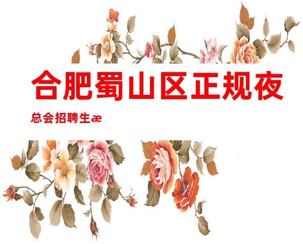 合肥蜀山区正规夜总会招聘生意火爆 天天2班