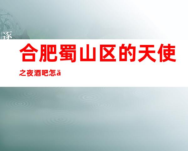 合肥蜀山区的天使之夜酒吧怎么预定,包厢消费贵吗?
