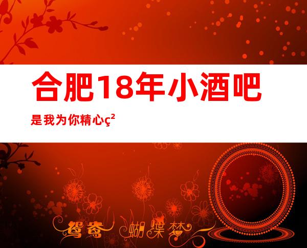 合肥18年小酒吧是我为你精心精选一家