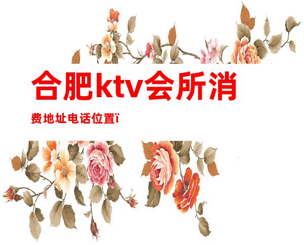 合肥ktv会所消费地址电话位置(合肥经开区ktv会所)