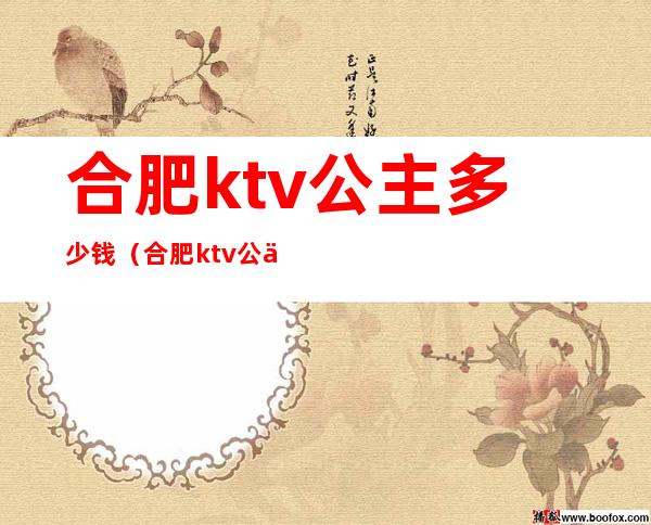 合肥ktv公主多少钱(合肥ktv公主多少钱一个月)