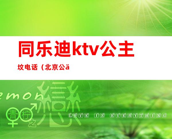 同乐迪ktv公主坟电话(北京公主坟同乐迪营业了吗)