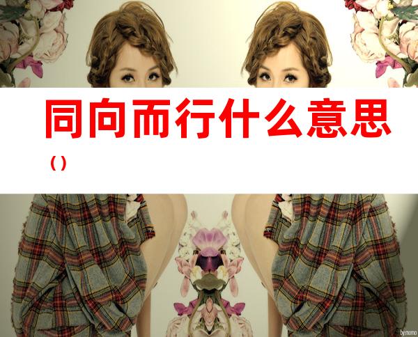 同向而行什么意思()