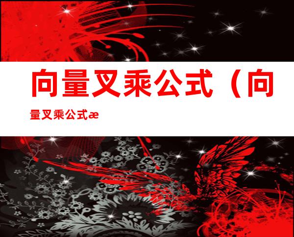 向量叉乘公式（向量叉乘公式推导）