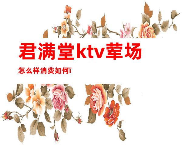 君满堂ktv荤场怎么样消费如何（上海君满堂ktv招聘）
