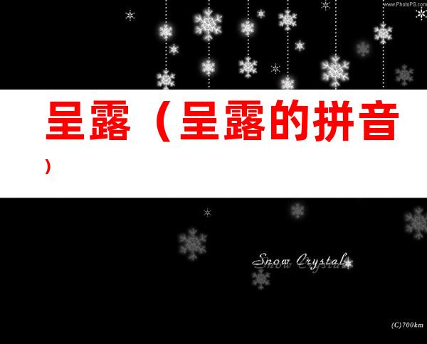 呈露(呈露的拼音)