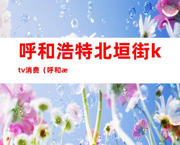 呼和浩特北垣街ktv消费(呼和浩特北垣街ktv消费怎么样)