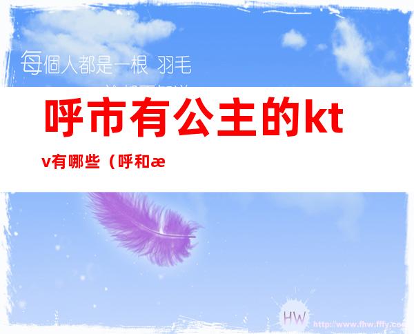 呼市有公主的ktv有哪些（呼和浩特有公主的ktv）