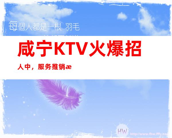 咸宁KTV火爆招人中,服务推销技巧