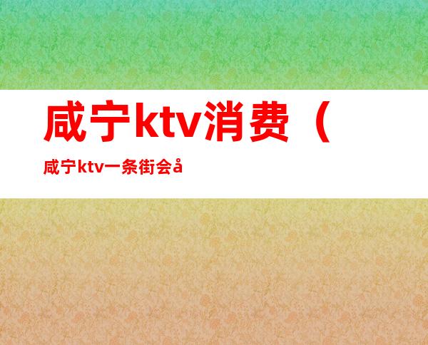 咸宁ktv消费（咸宁ktv一条街会坑你消费吗）