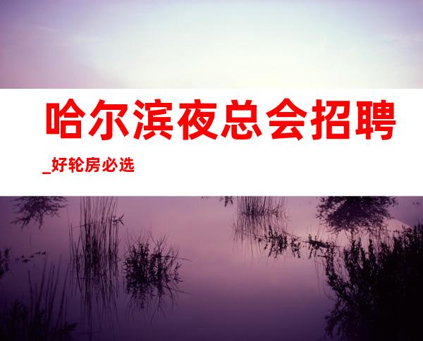 哈尔滨夜总会招聘_好轮房必选护送下班