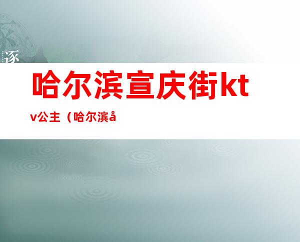 哈尔滨宣庆街ktv公主(哈尔滨哈西带公主ktv)